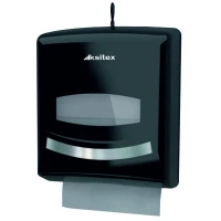 Диспенсер листовых полотенец Ksitex ТН-8238В, V-сложения, ABS-пластик, Черный