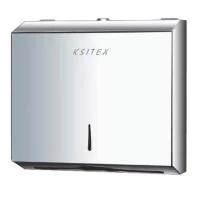 Диспенсер листовых полотенец Ksitex TН-5823 SSN, V-сложения, Нержавейка, Хром блестящий