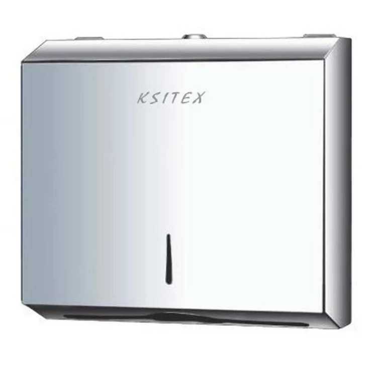 Диспенсер листовых полотенец Ksitex TН-5823 SSN, V-сложения, Нержавейка, Хром блестящий