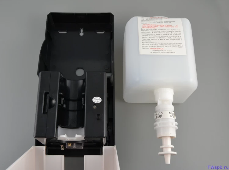 Автоматический дозатор для мыла Ksitex ASD-7960W (1,2л. c блоком питания)