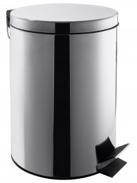 Урна мусорная с педалью NV 12 л хром NV-BIN12L