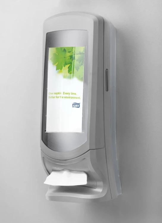 Диспенсер листовых полотенец TORK 272213, V - сложение, ABS-пластик, серый