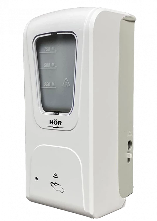 Автоматический дозатор для мыла HOR-DE-006B+, 1.2 л, белый, Россия