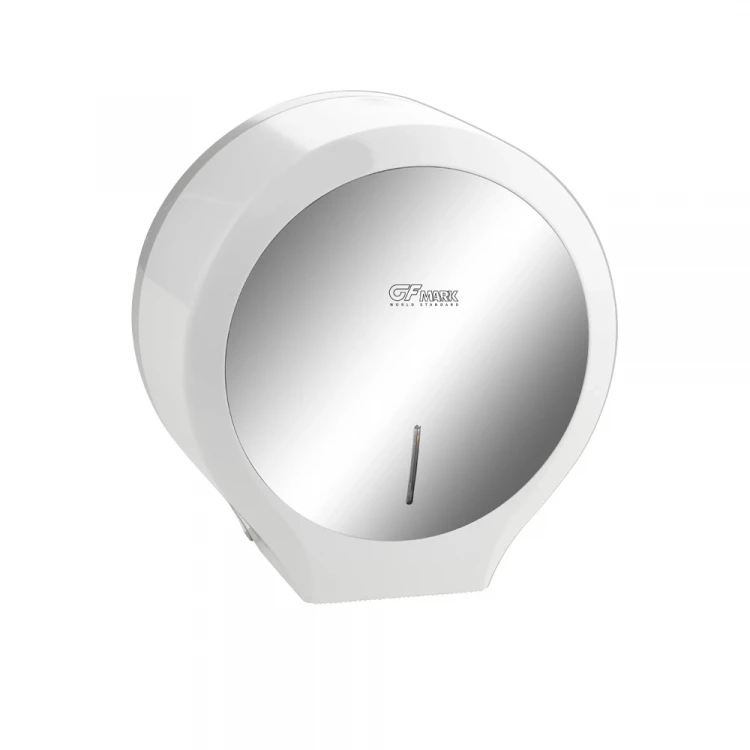 Диспенсер для туалетной бумаги GFmark 918, ABS-пластик, белый с ЗЕРКАЛОМ