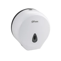 Диспенсер для туалетной бумаги GFmark - 915, пластиковый, БЕЛЫЙ, с глазком