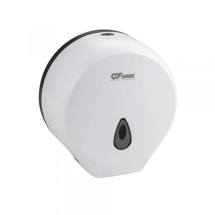 Диспенсер для туалетной бумаги GFmark - 915, пластиковый, БЕЛЫЙ, с глазком