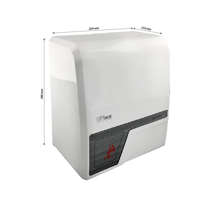 Сушилка для рук GFmark 6908, ABS-пластик, белая, квадратная 1500W