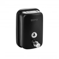 Дозатор жидкого мыла BRIMIX арт. 6181, Нержавеющая сталь, черный, 0.5 л