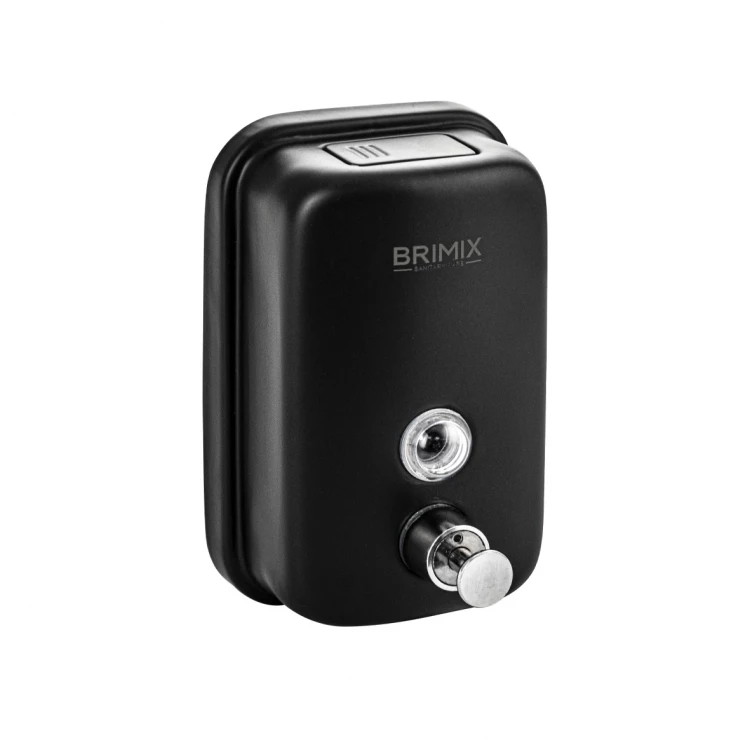 Дозатор жидкого мыла BRIMIX арт. 6181, Нержавеющая сталь, черный, 0.5 л