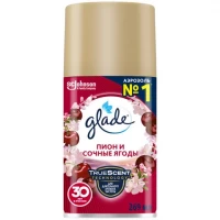 Сменный баллон 269 мл, GLADE "Пион и сочные ягоды" для автоматических освежителей, 864977