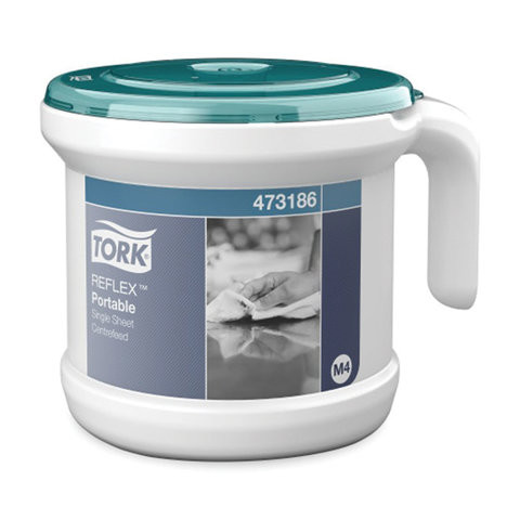 Диспенсер для полотенец переносной, TORK (Система M4) Reflex, стартовый набор с полотенцем, белый, 473186 Диспенсер для полотенец переносной, TORK (Система M4) Reflex, стартовый набор с полотенцем, белый, 473186